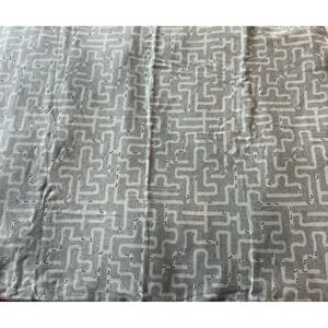 Baby Gap One‎ Size Gray Ant Print Stripe Reversible Blanket